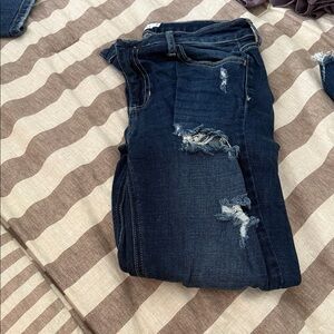 Cello Dark Blue Distressed Skinny Jeans